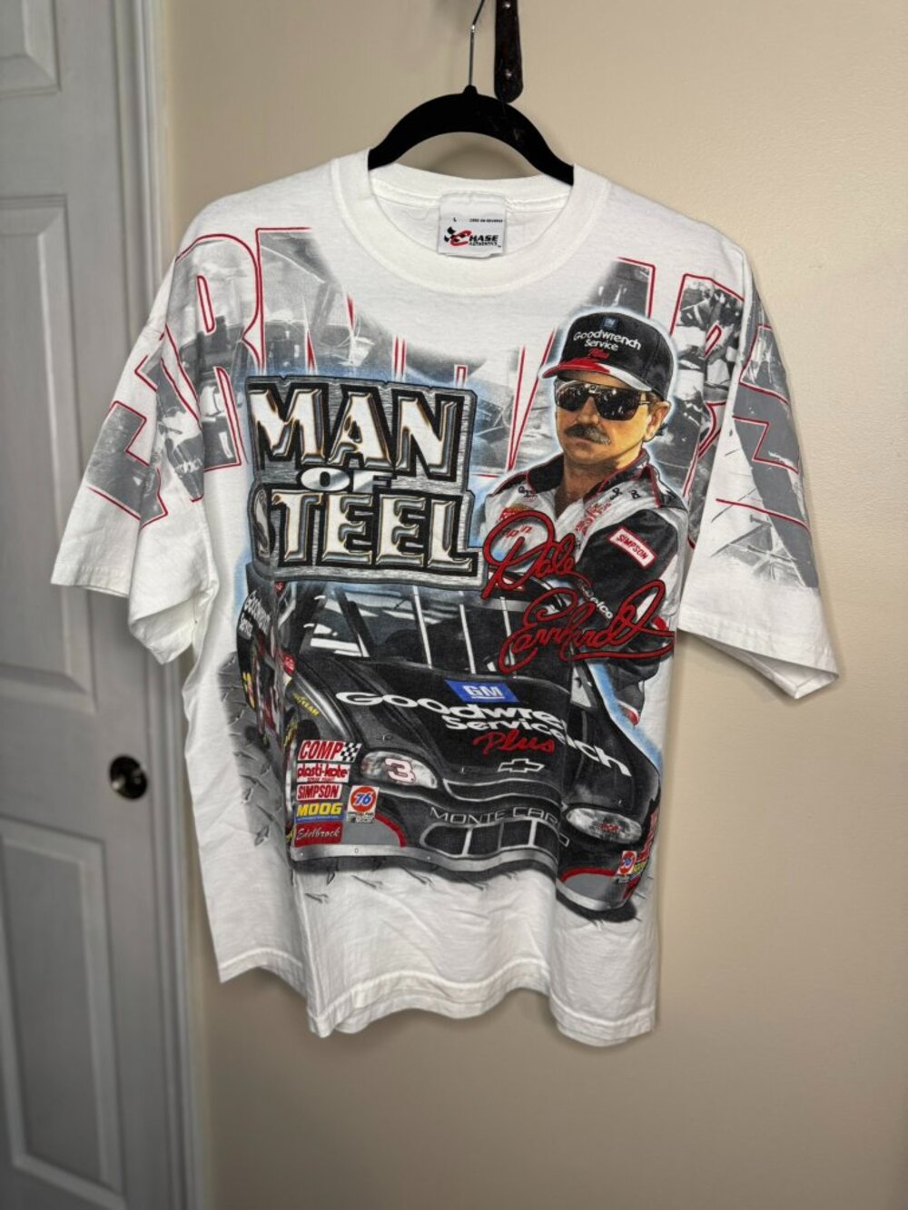 RARE Vintage Dale Earnhardt Man of Steel Racing Shirt Large